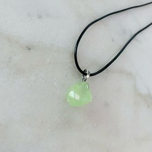 Natural Prehnite Gemstone Necklace 🍀